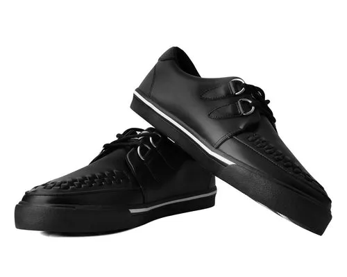 Black Leather D-Ring VLK Creeper Sneaker