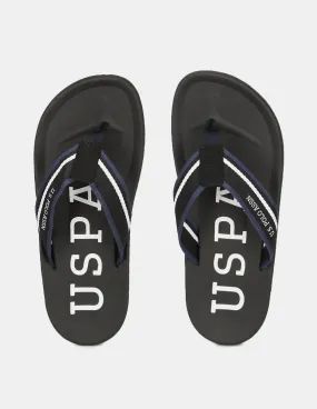 Brand Print Non-Skid Pieres Flip Flops