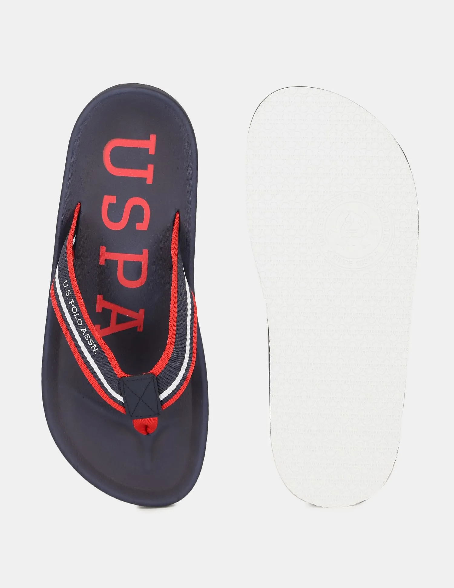 Brand Print Non-Skid Pieres Flip Flops