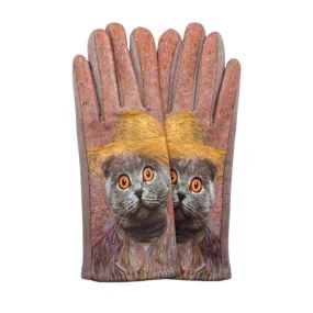 Cat Printed Smart Gloves