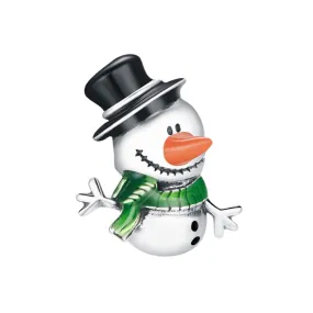 Colorful Snowman Charm 925 Sterling Silver