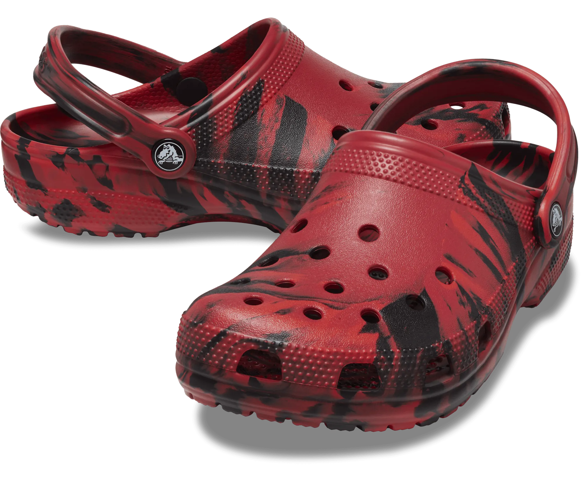 Crocs Unisex Classic Marbled Clog - Pepper Black