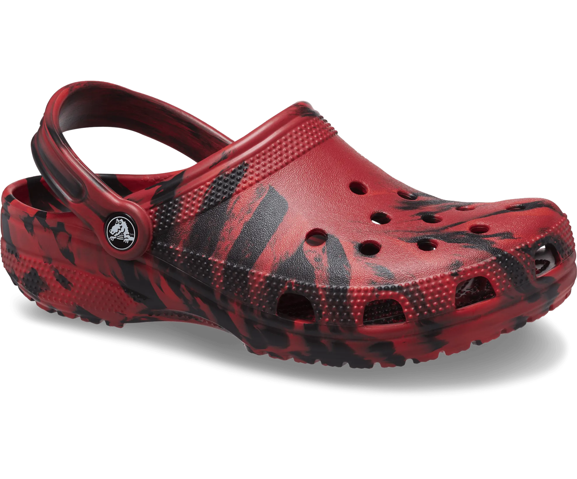 Crocs Unisex Classic Marbled Clog - Pepper Black