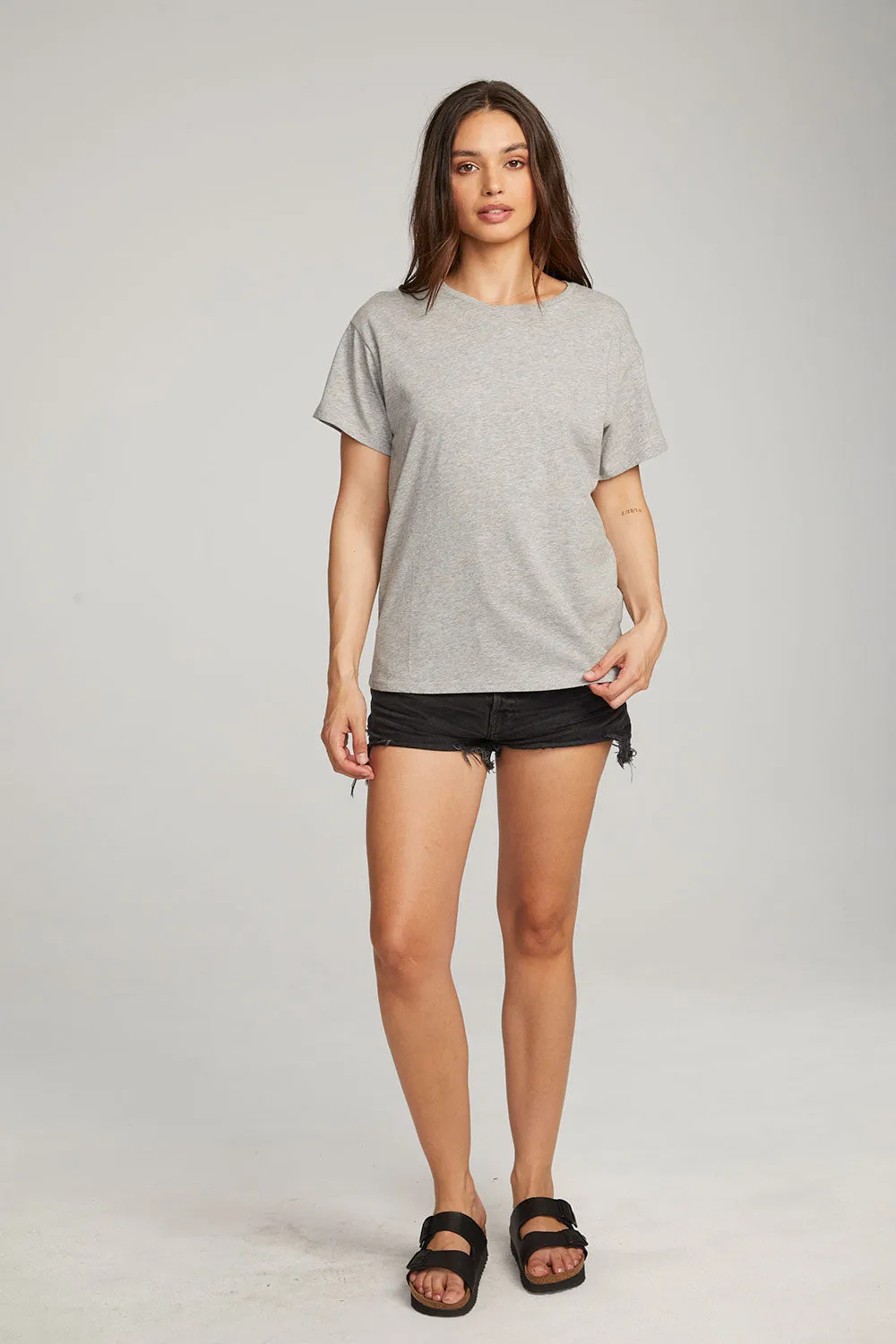 Everyday Essential Heather Grey Crew Neck Tee