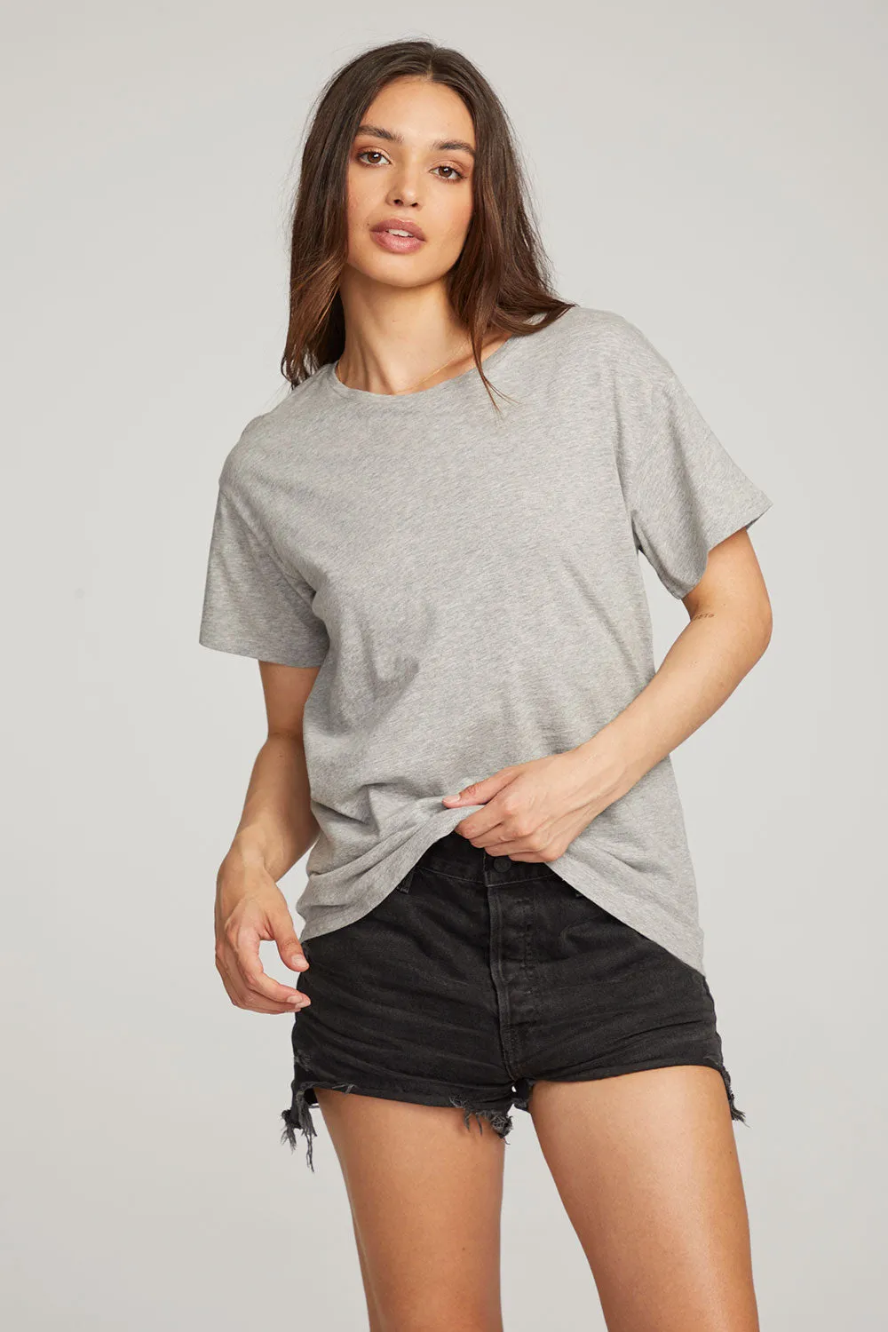 Everyday Essential Heather Grey Crew Neck Tee