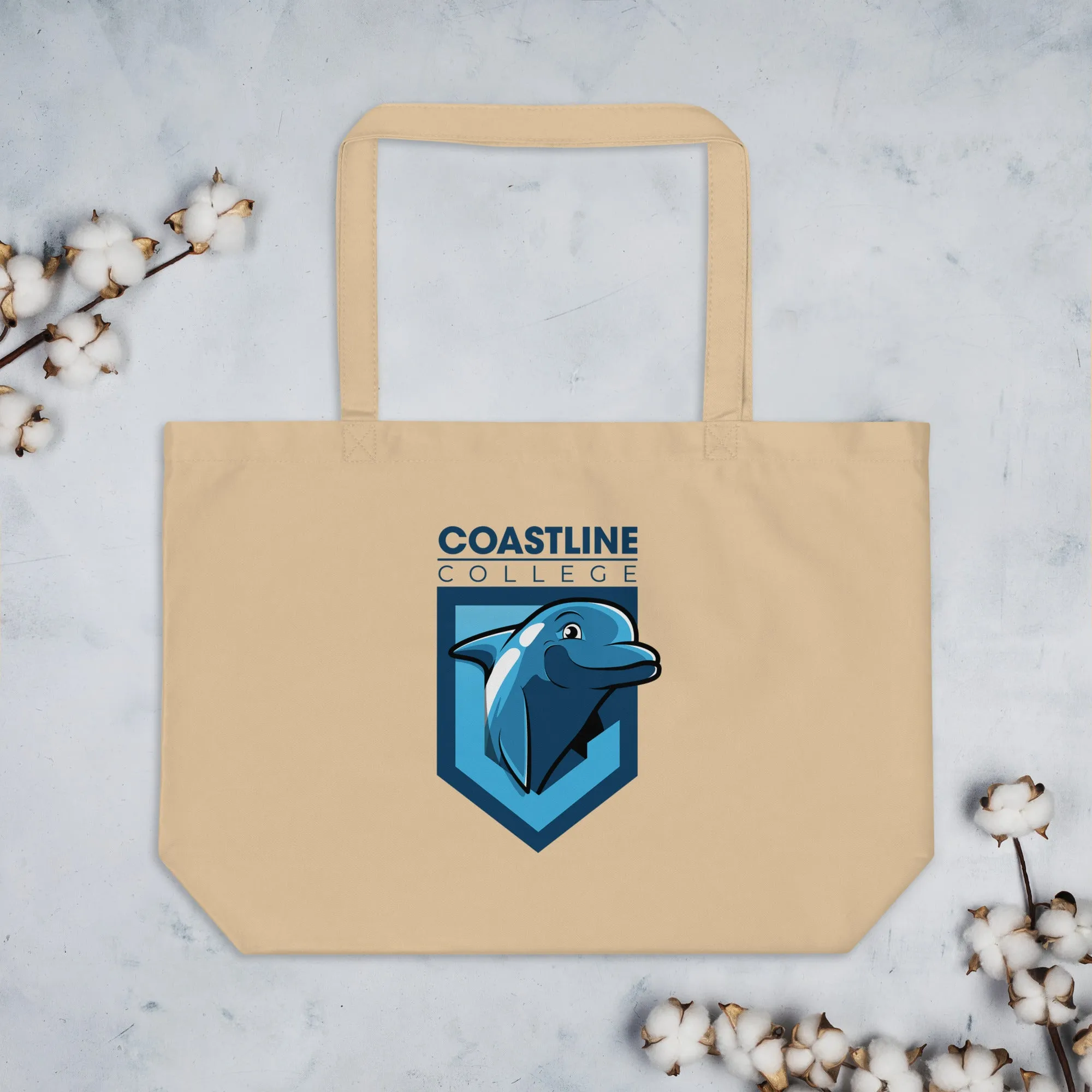 Fin Invest In Our Oceans Natural Large Organic Tote Bag