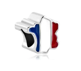 France Flag Map Charm