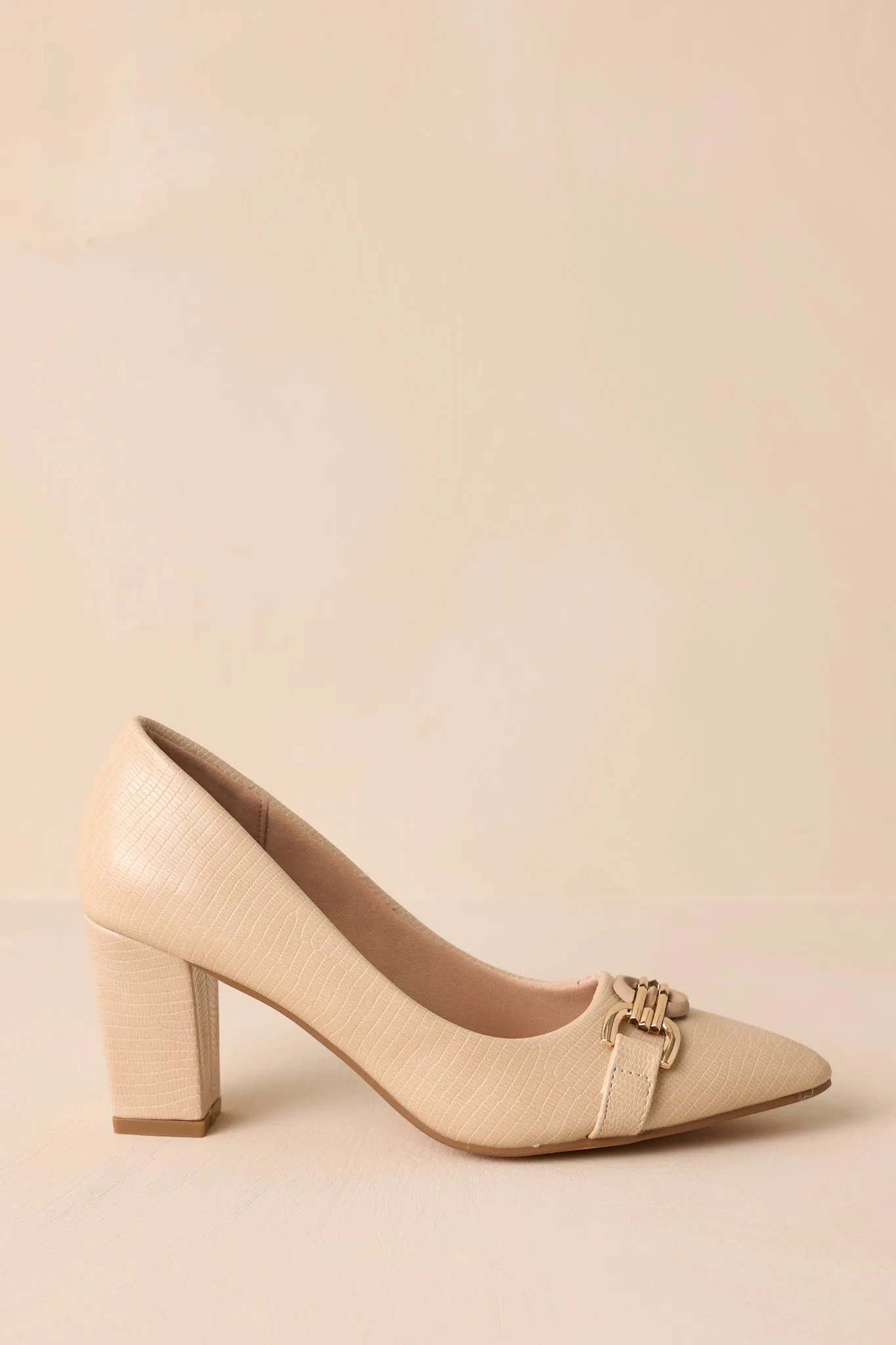 How It Went Beige Block Heel