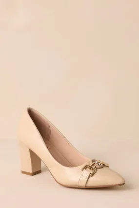 How It Went Beige Block Heel