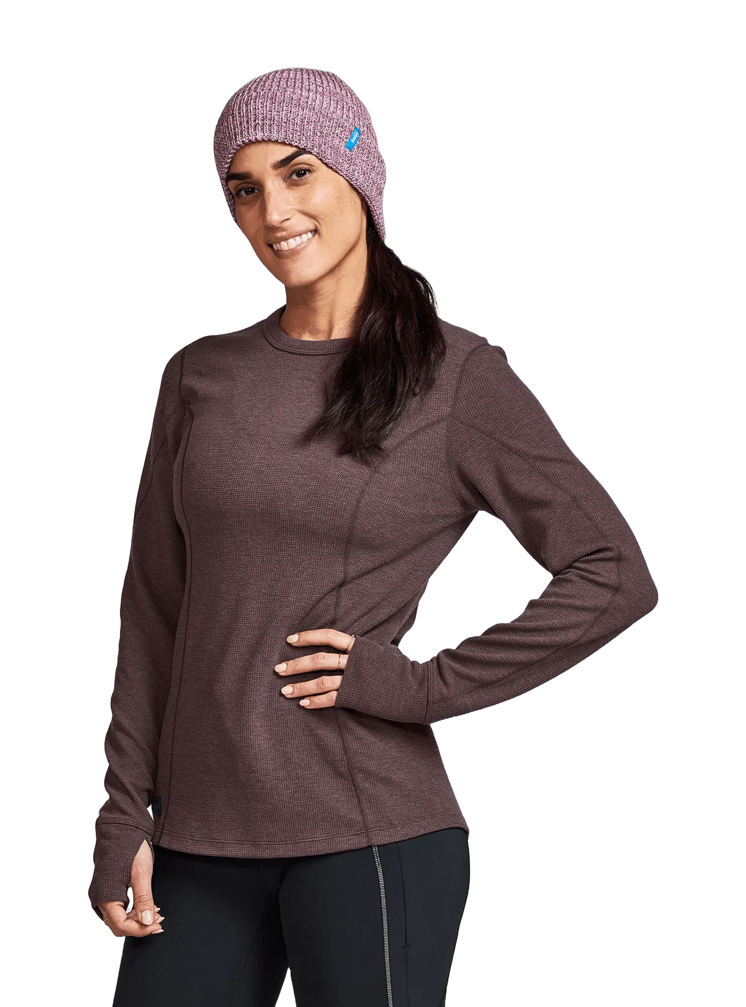 Janji Women's Waffleloft Long Sleeve in Loam AW24