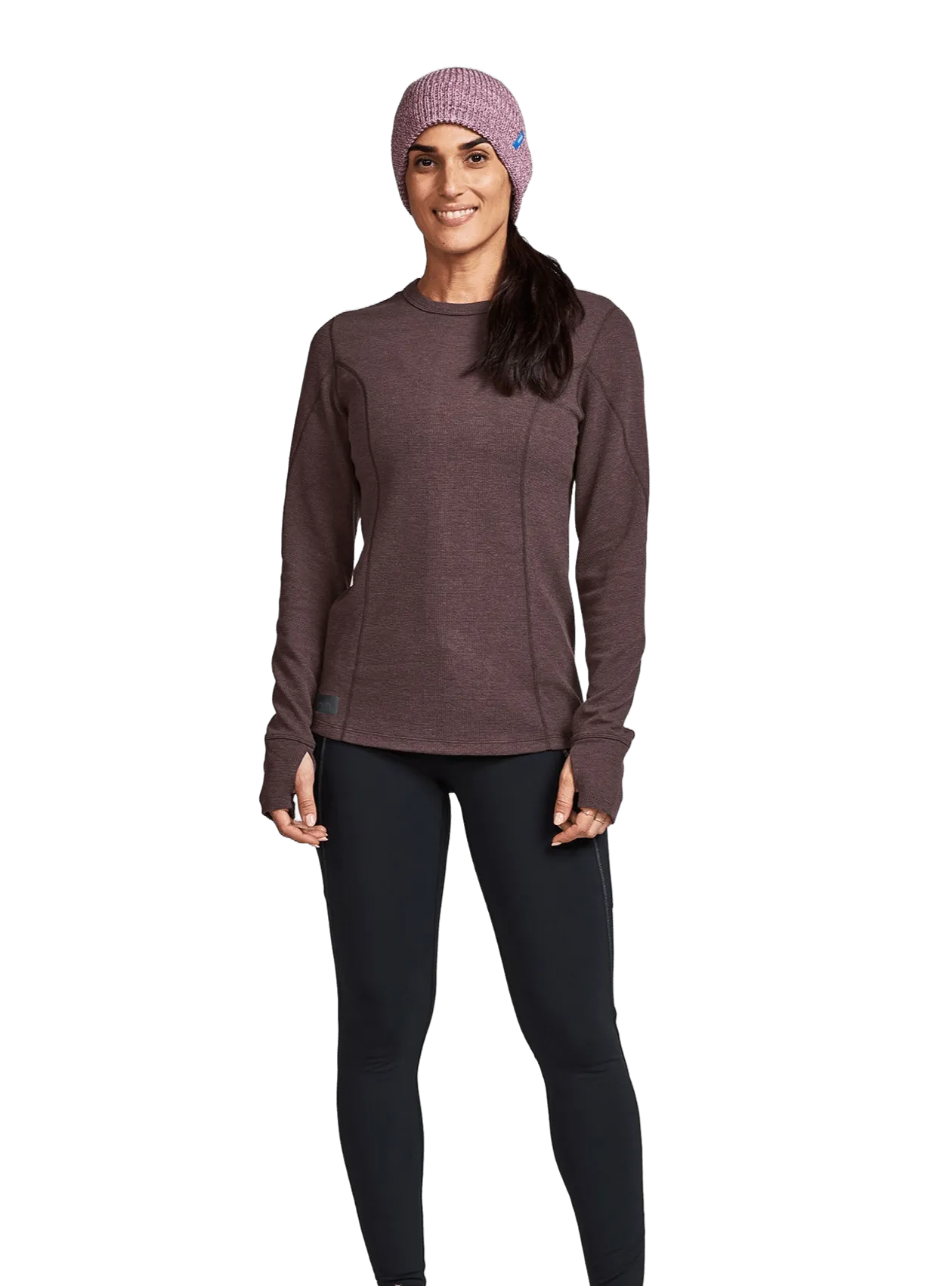 Janji Women's Waffleloft Long Sleeve in Loam AW24