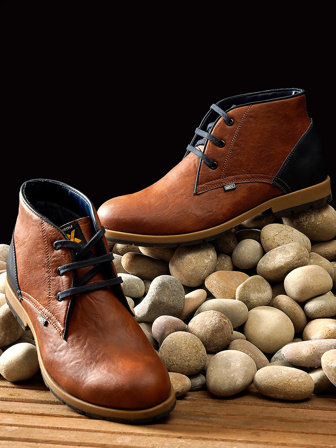 Men's Tan Round Toe Boot (IX1020)