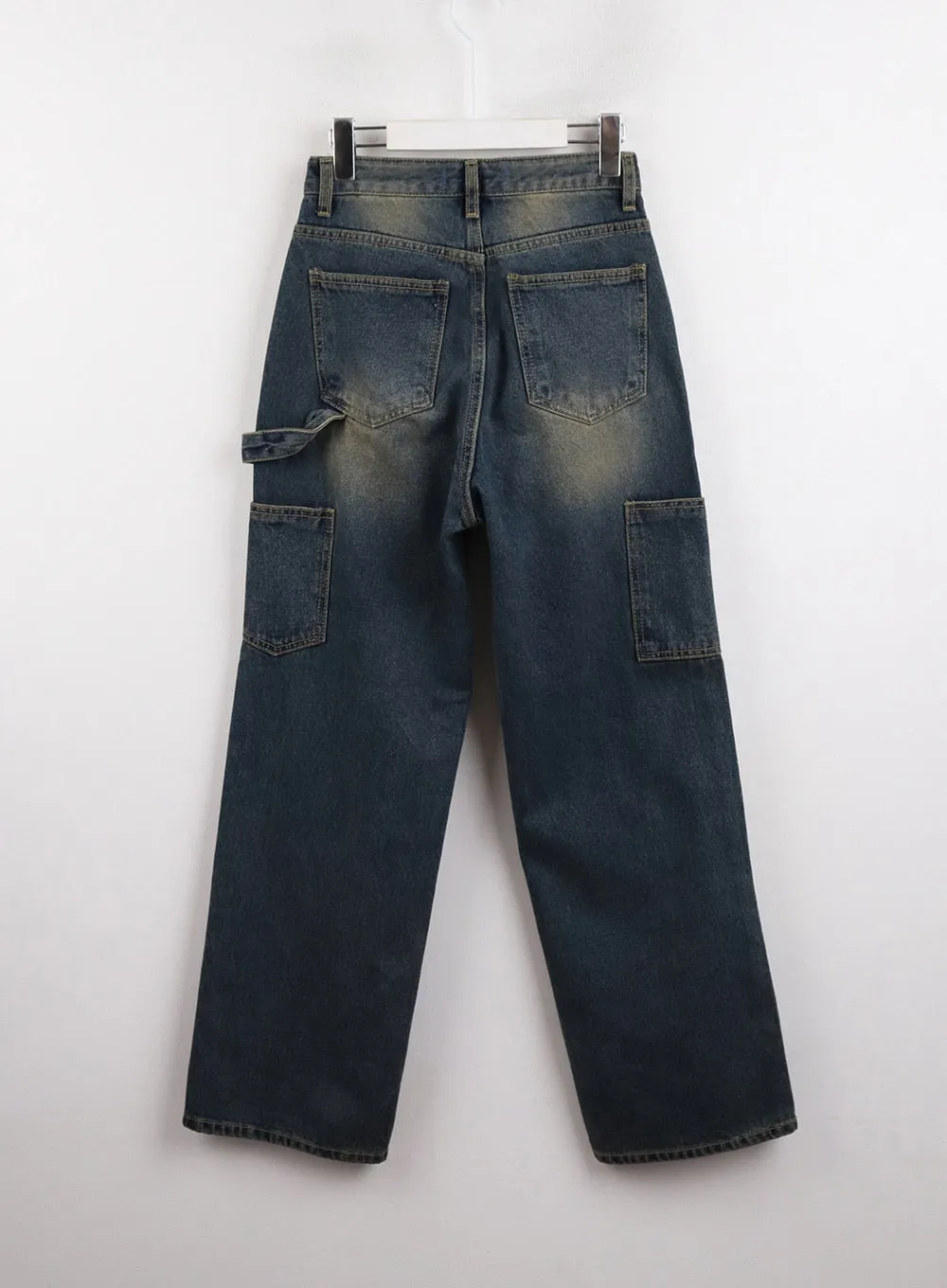 Washed Straight-Leg Jeans CJ417