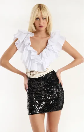 Wild IWA Sequin Skirt - Noir